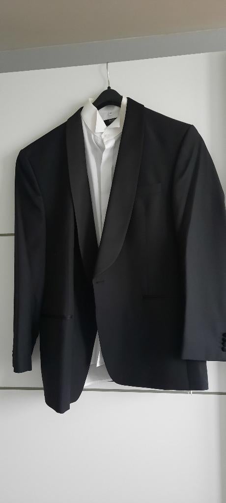 Te koop smoking., Kleding | Heren, Kostuums en Colberts, Ophalen, Zo goed als nieuw, Maat 52/54 (L), Zwart