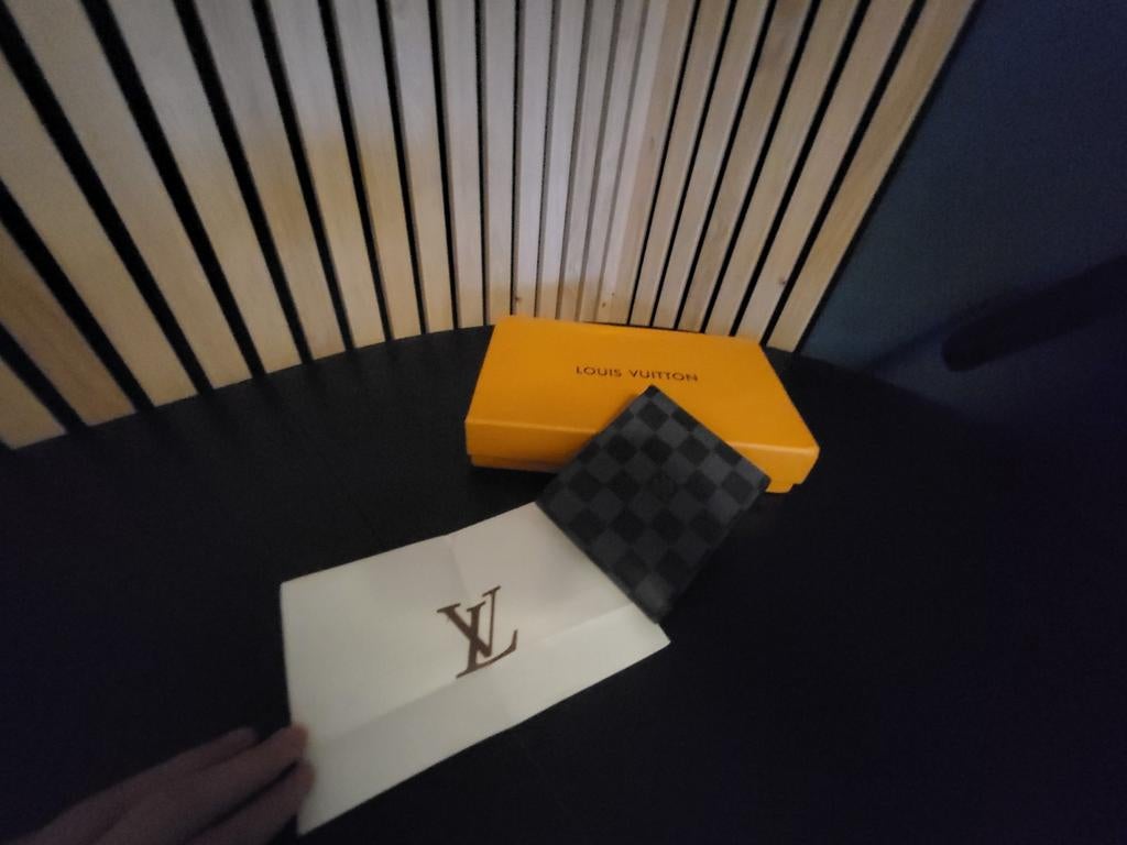 Louis Vuitton Portemonnee Zwart Grijze Blokjes, Sieraden, Tassen en Uiterlijk, Portemonnees, Overige merken, Zwart, Nieuw, Ophalen of Verzenden