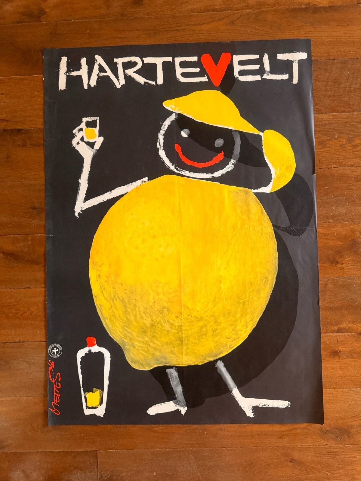 Vintage Hartevelt Reclame Poster - A0 Formaat, Deurposter of groter, Ophalen of Verzenden, Reclame, Rechthoekig Staand