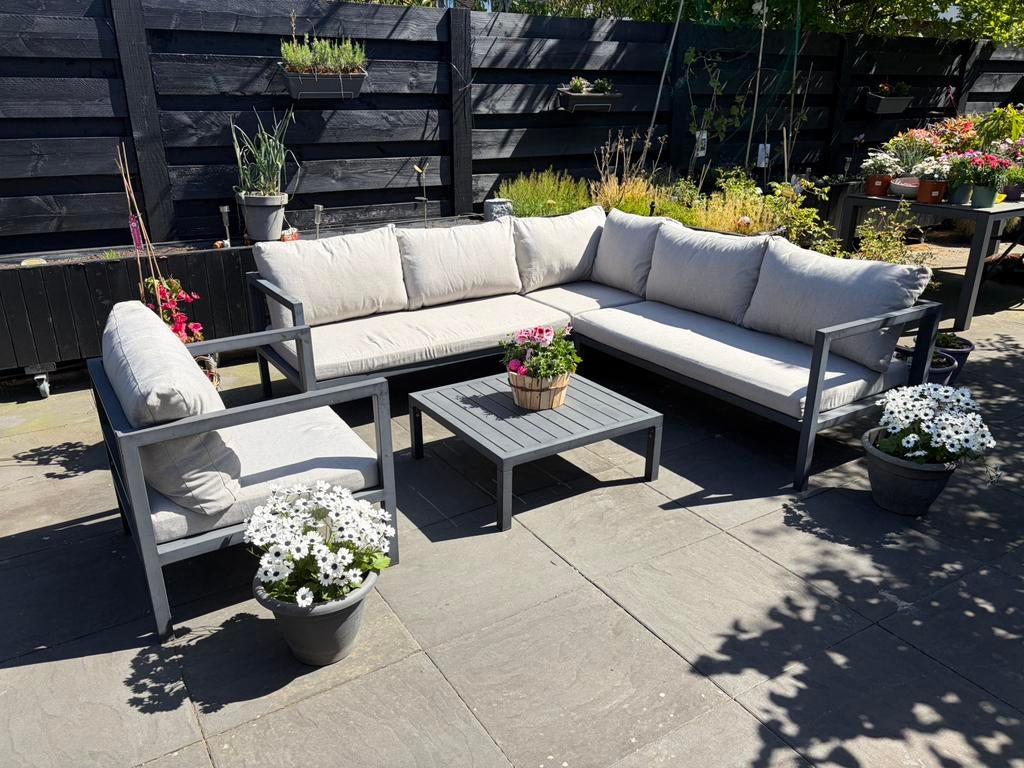 Loungeset, met extra opties, Ophalen, Gebruikt, 6 zitplaatsen, Aluminium