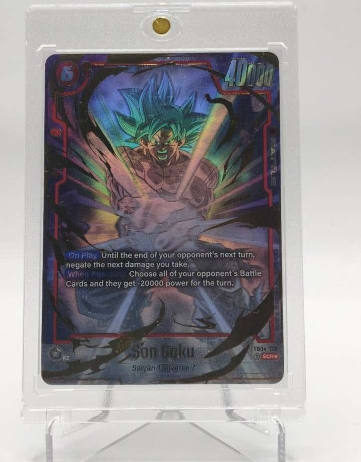 Dragon Ball Super Card Game Son Goku SCR F804-129, Ophalen of Verzenden, Zo goed als nieuw, Losse kaart, Foil