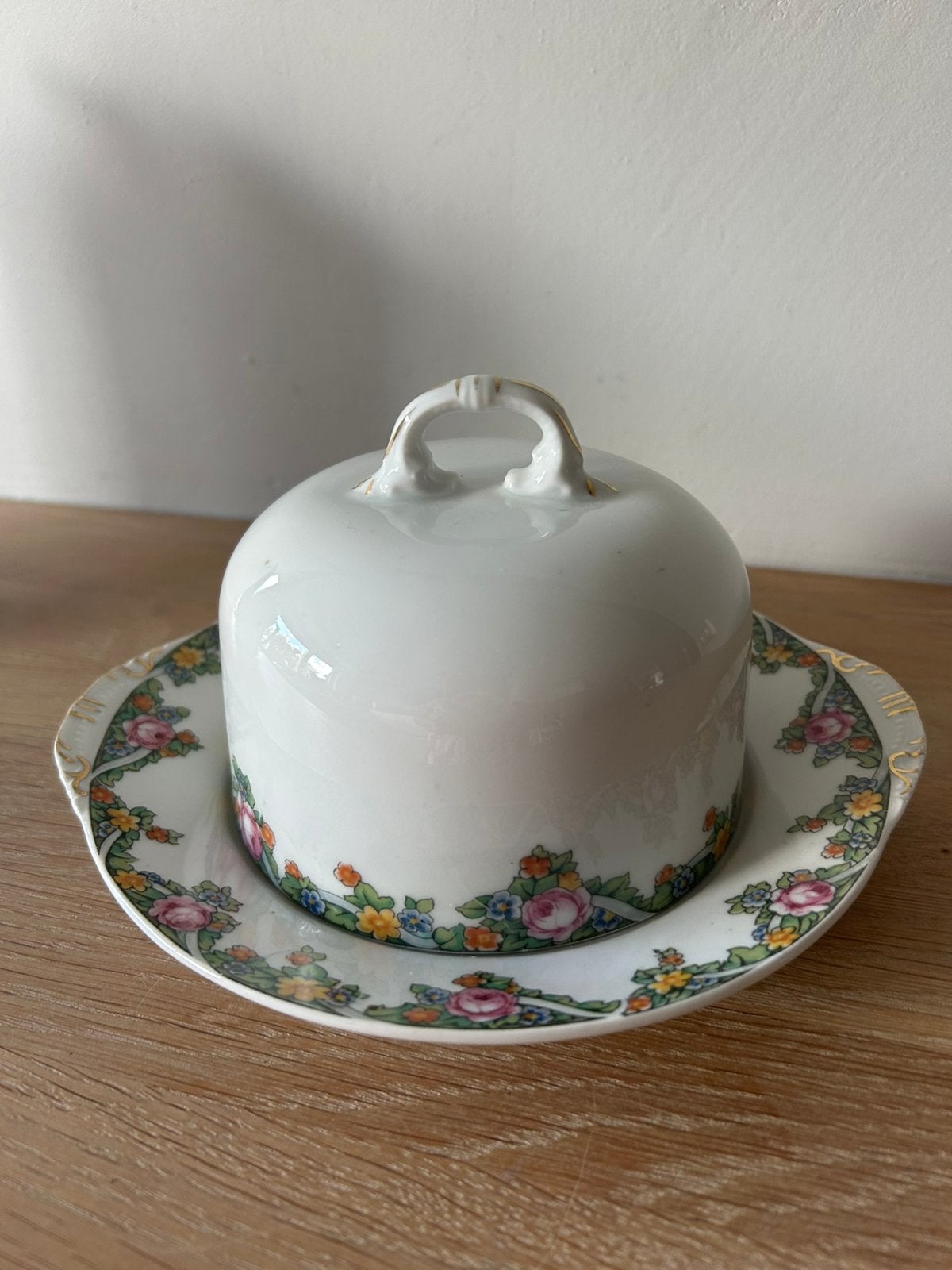 Antieke botervloot, porselein, Ophalen of Verzenden