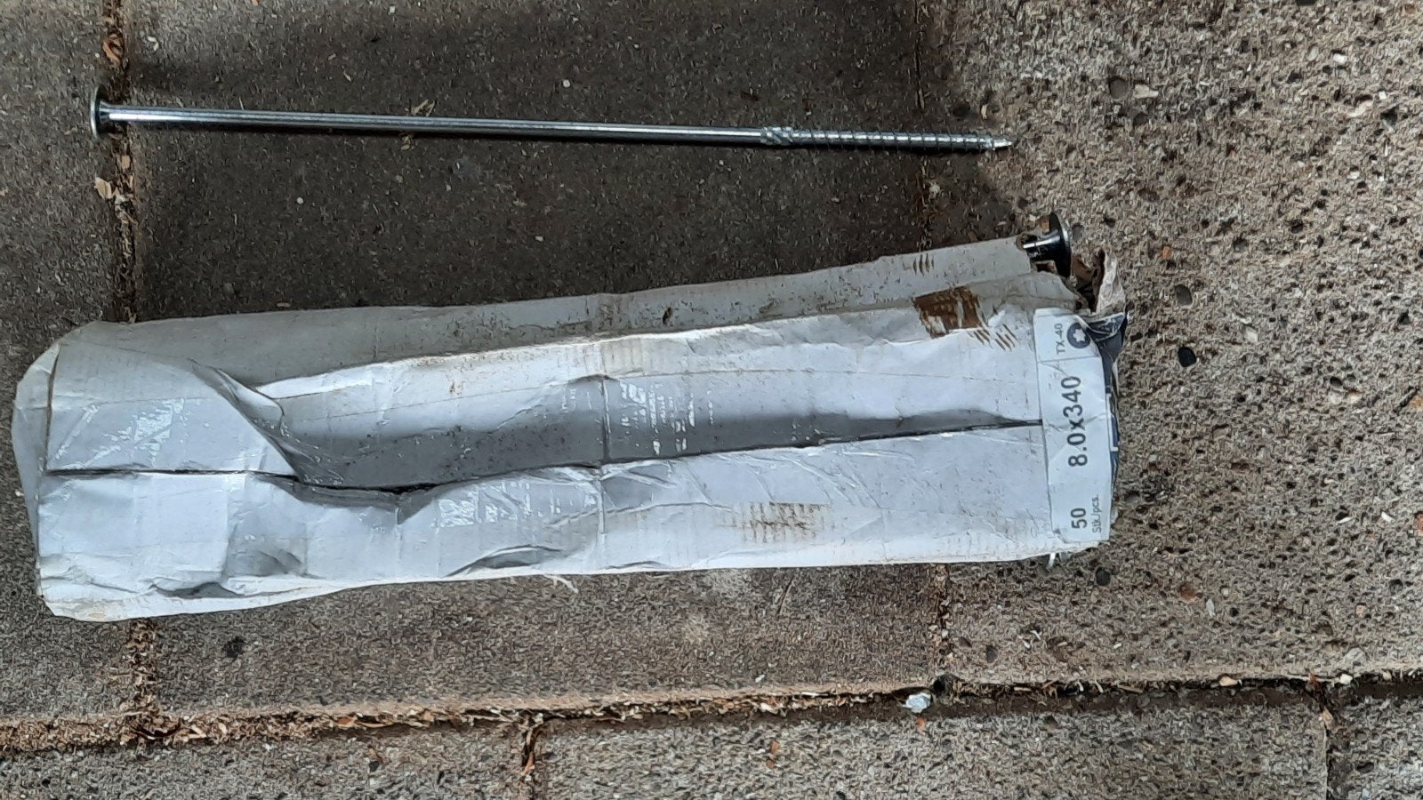Tellerkopschroeven 8x340 mm - Verzinkt, Ophalen of Verzenden, Nieuw, 250 mm of meer, Schroeven