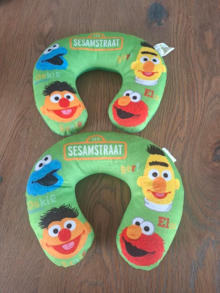 Sesamstraat nekkussen set 2 stuks - nieuw, Groen, Overige merken, Overige karakters, Overige typen