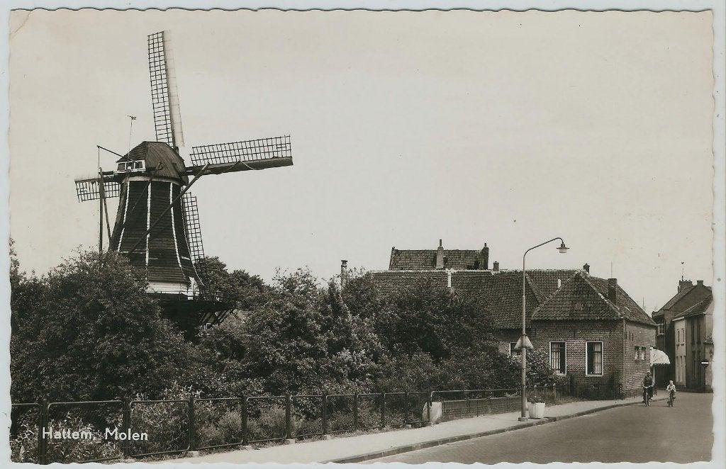 Hattem Molen 1961, Verzamelen, Ophalen of Verzenden, 1960 tot 1980, Ongelopen, Gelderland