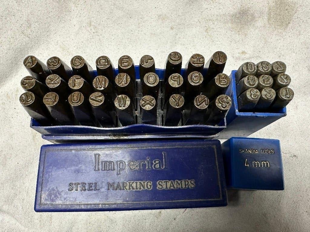 slag cijfers 4 mm en slag letters 5 mm, Ophalen, Gebruikt, Overige typen