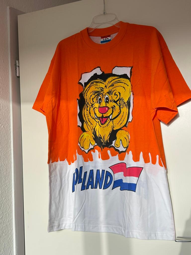 Oranje Holland T-shirt met leeuw print, Kleding | Heren, Ophalen of Verzenden, Nieuw, Maat 48/50 (M), Oranje