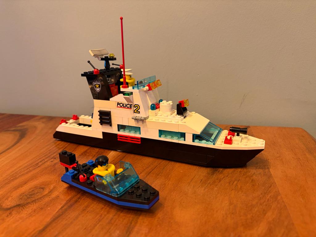 LEGO 6483 Coastal Patrol Politieboot met minifiguren, Lego, Ophalen of Verzenden, Compleet, Complete set