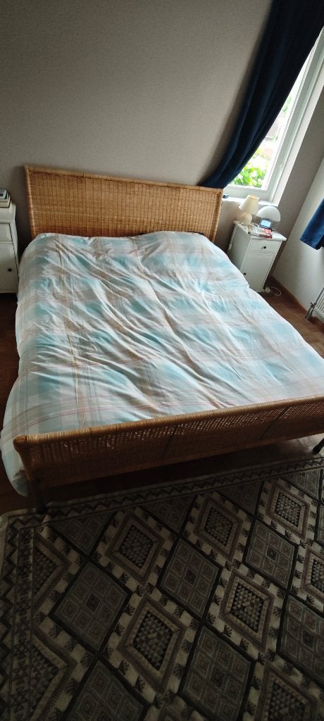 Ikea bed met matras, Ophalen, Overige materialen, Gebruikt, Beige