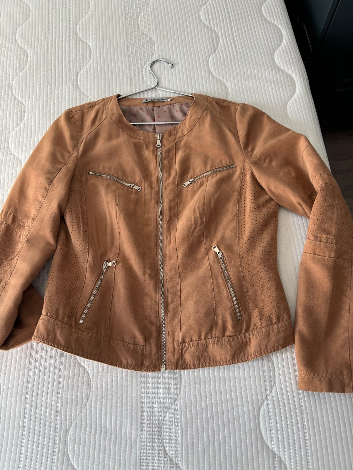 Escandelle suède-look jasje maat M, Ophalen of Verzenden, Zo goed als nieuw, Maat 38/40 (M), Bruin