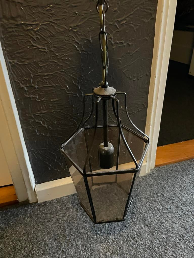 Glazen hanglamp, Ophalen, Gebruikt, Glas, Minder dan 50 cm