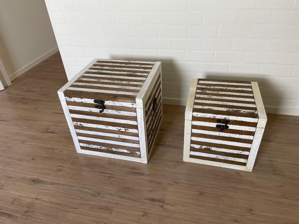 2 decoratieve kisten, Huis en Inrichting, Ophalen, Minder dan 50 cm, 50 tot 100 cm, Zo goed als nieuw