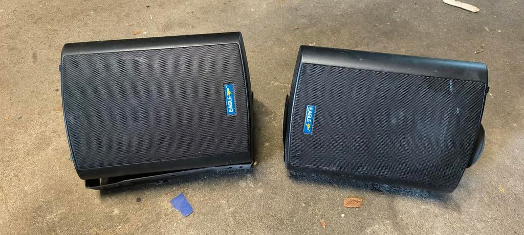 Eagle Speakers 150W met Ophangbeugels - Nooit Gebruikt, Ophalen of Verzenden, 120 watt of meer, Front, Rear of Stereo speakers