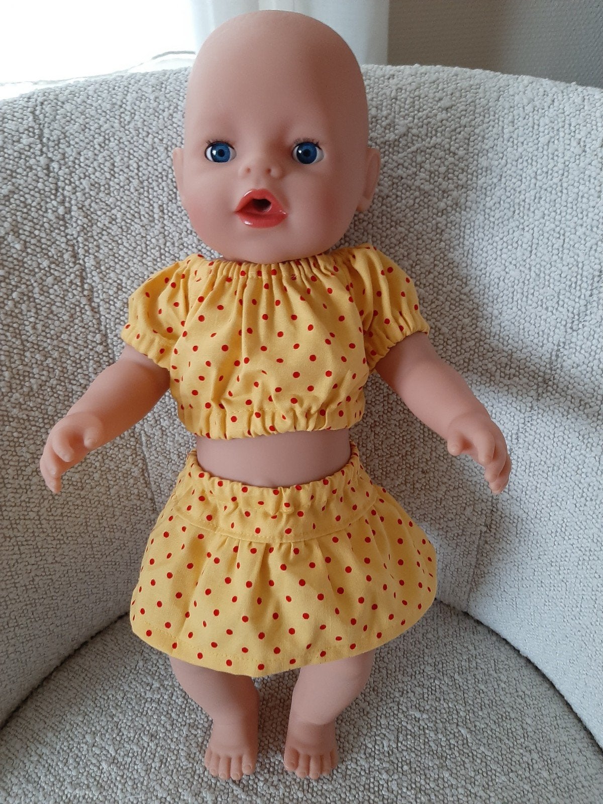 Crop top en rokje voor baby born 43 cm, Ophalen, Nieuw, Babypop