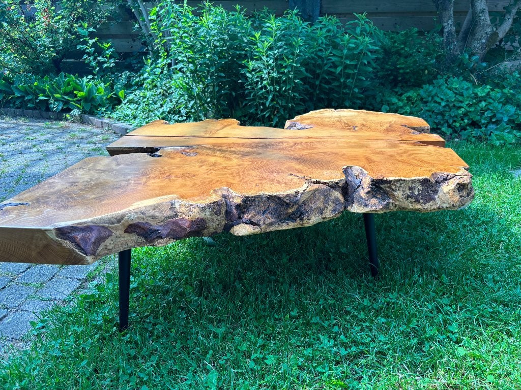 Unieke salontafel - Massief acacia 85 jaar oud - Handgemaakt, Ophalen, 50 tot 100 cm, Japandi / Wabi-sabi, 50 tot 100 cm