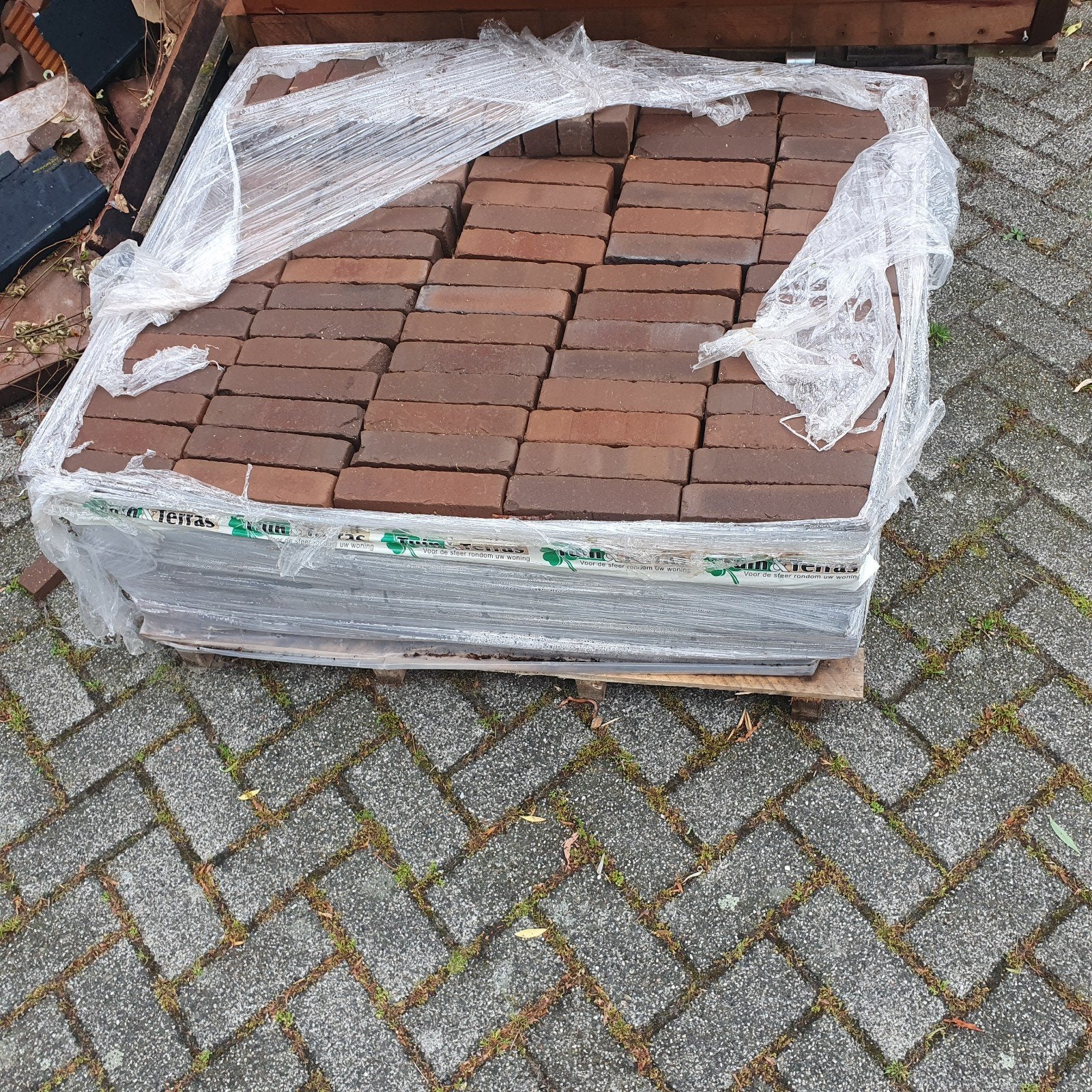 500 Nieuwe gebakken, getrommelde klinkers Wamel, Tuin en Terras, Tegels en Klinkers, Ophalen of Verzenden