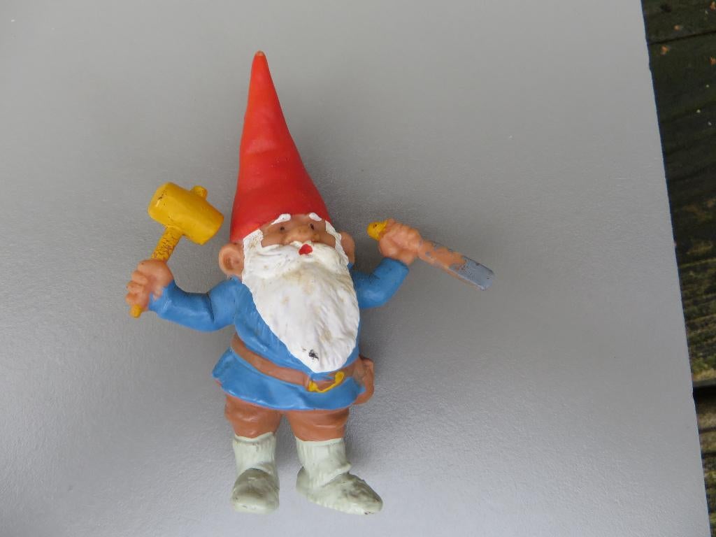 David de Kabouter poppetje Hamer en beitel, Verzamelen, Poppetjes en Figuurtjes, Ophalen of Verzenden, Gebruikt