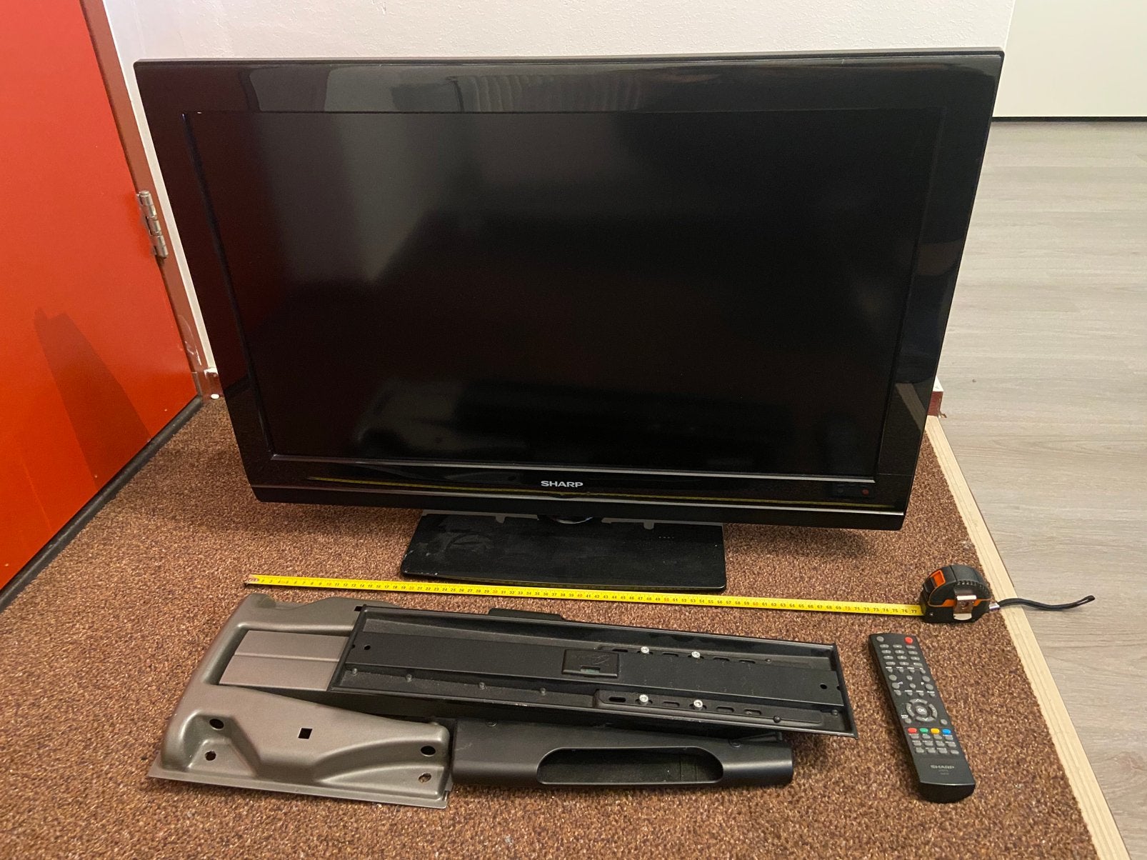 Sharp Tv 37 inch met TV beugel, Ophalen, Gebruikt, 50 Hz, LCD