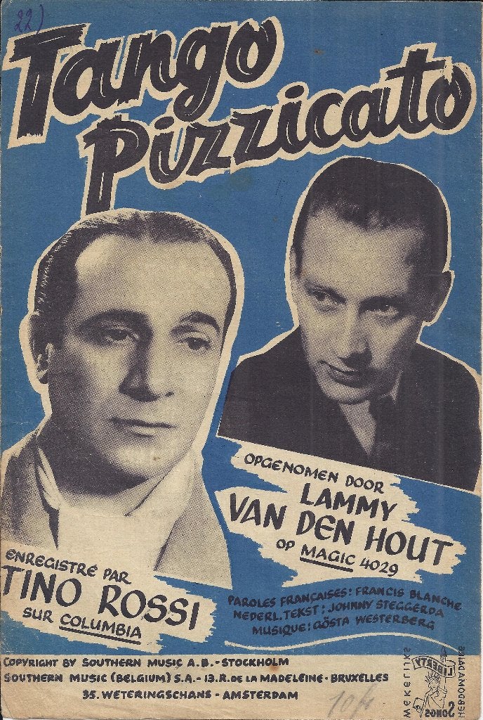 Bo52 bladmuziek lammy van den hout tango pizzicato, Ophalen of Verzenden, Gebruikt, Artiest of Componist, Klassiek