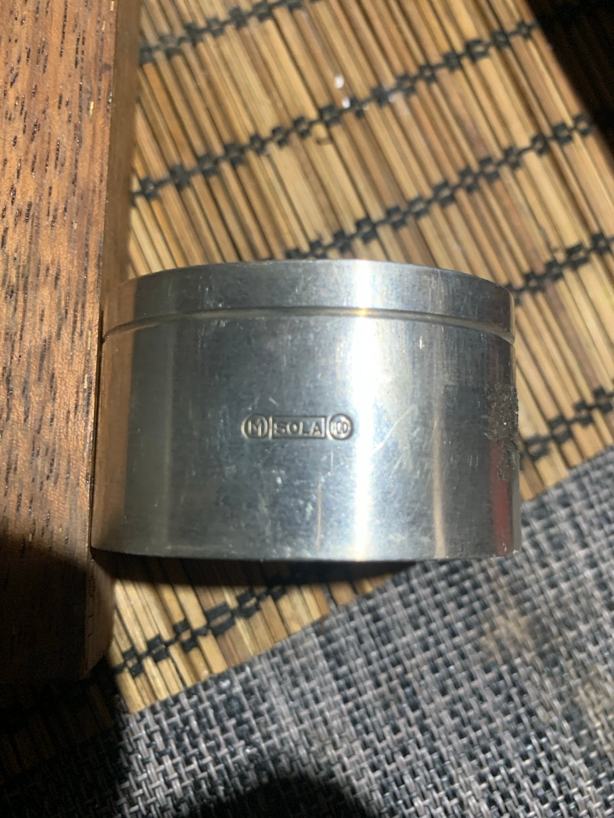 Vintage Zilveren Servetring met M. Sola Stempel, Antiek en Kunst, Ophalen of Verzenden, Zilver