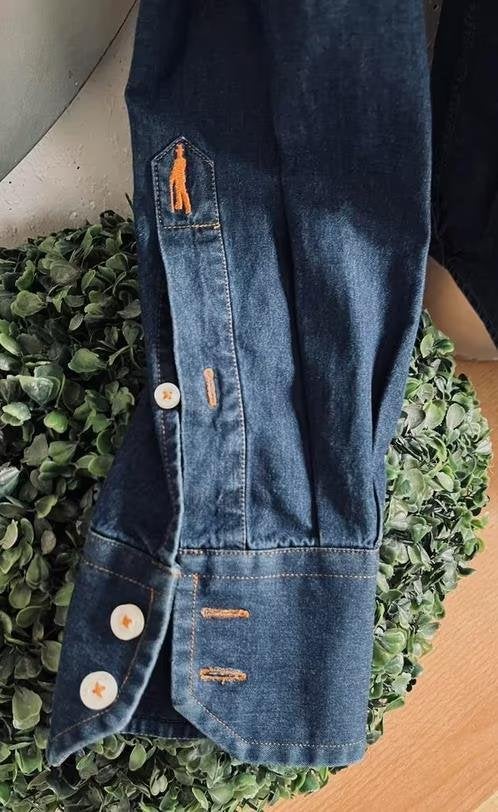 Cavallaro Napoli jeans overhemd maat 40, Ophalen of Verzenden, Zo goed als nieuw, Blauw, Halswijdte 39/40 (M)