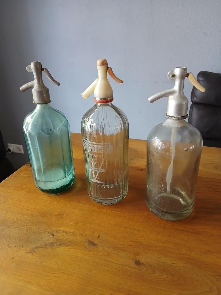 3 Vintage Sifonflessen / Spuitflessen - Jaren '50, Ophalen