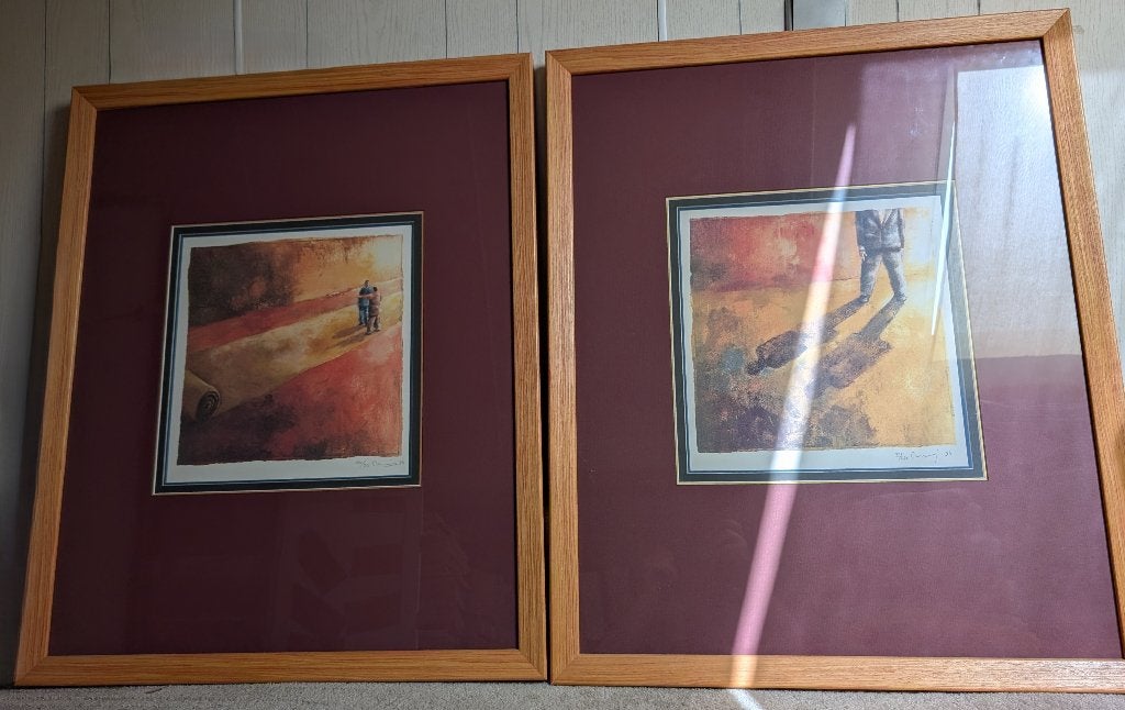 Set van twee zeefdrukken ingelijst, gesigneerd en genummerd, Zeefdruk, Gelimiteerde oplage, Ophalen, Personages en Fantasiefiguren