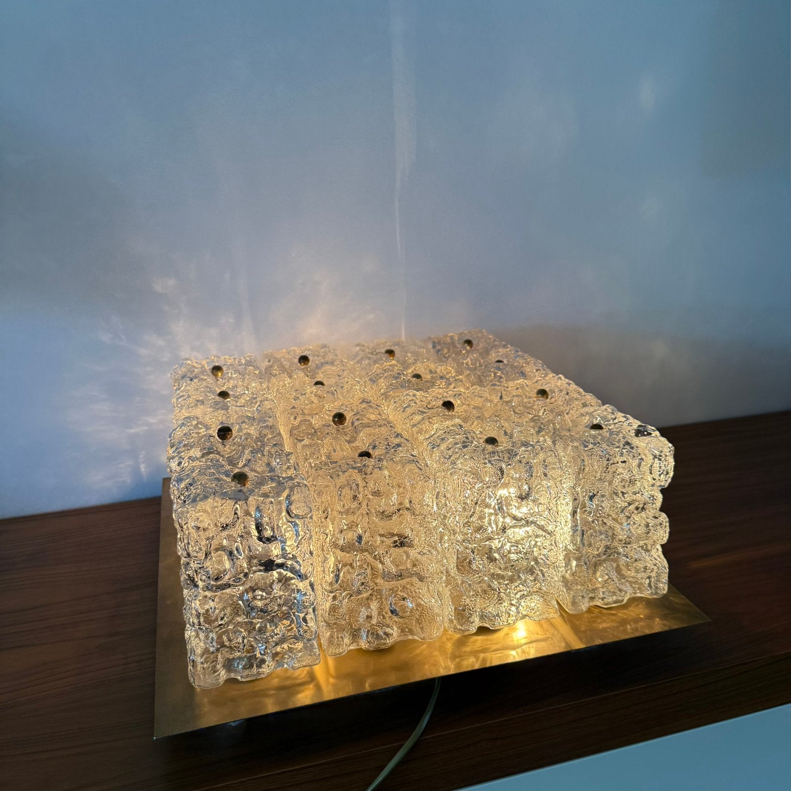 Plafondlamp, tafellamp, Glashütte Limburg, vintage, jr 60/70, Ophalen