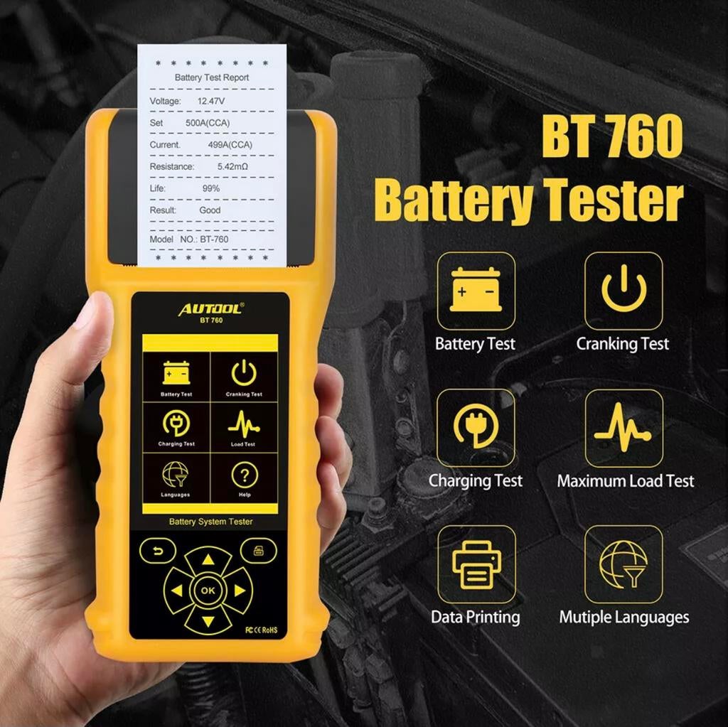 Autool BT-760 6V 12V 24V accu tester nieuw, Ophalen of Verzenden