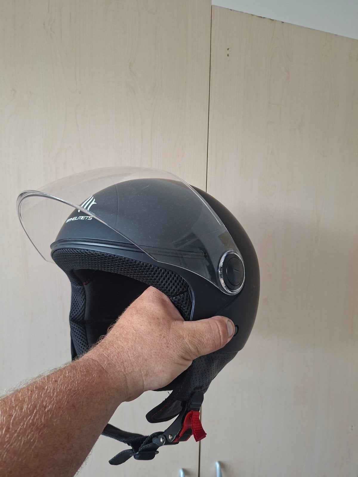 MT Helmets Street Scooterhelm - Mat Zwart, Fietsen en Brommers, Brommerhelmen, Ophalen of Verzenden, Zo goed als nieuw, Extra small of kleiner
