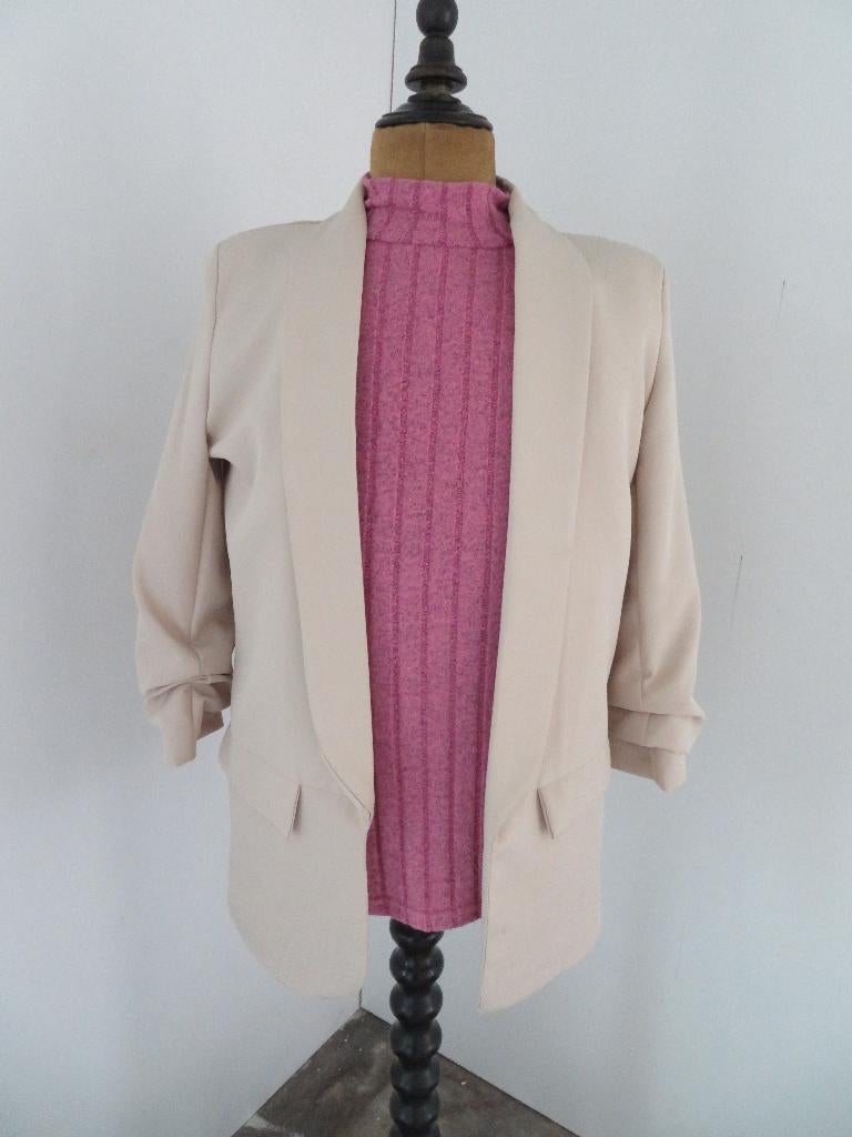 Dames colbert jasje Massi Amsterdam maat M/L beige Z.G.A.N., Kleding | Dames, Beige, Maat 42/44 (L), Ophalen of Verzenden, Zo goed als nieuw