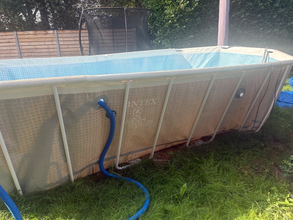 Intex zwembad 6.00x3.50x1.50 + Filterpomp., Gebruikt, 300 cm of meer, Ovaal, Ophalen