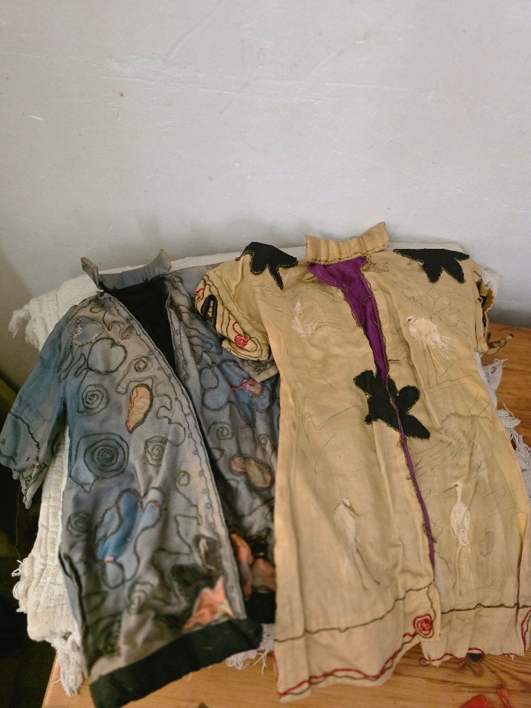Voor u antieke pop, 2x antieke zijde kimono, Ophalen, Gebruikt, Pop