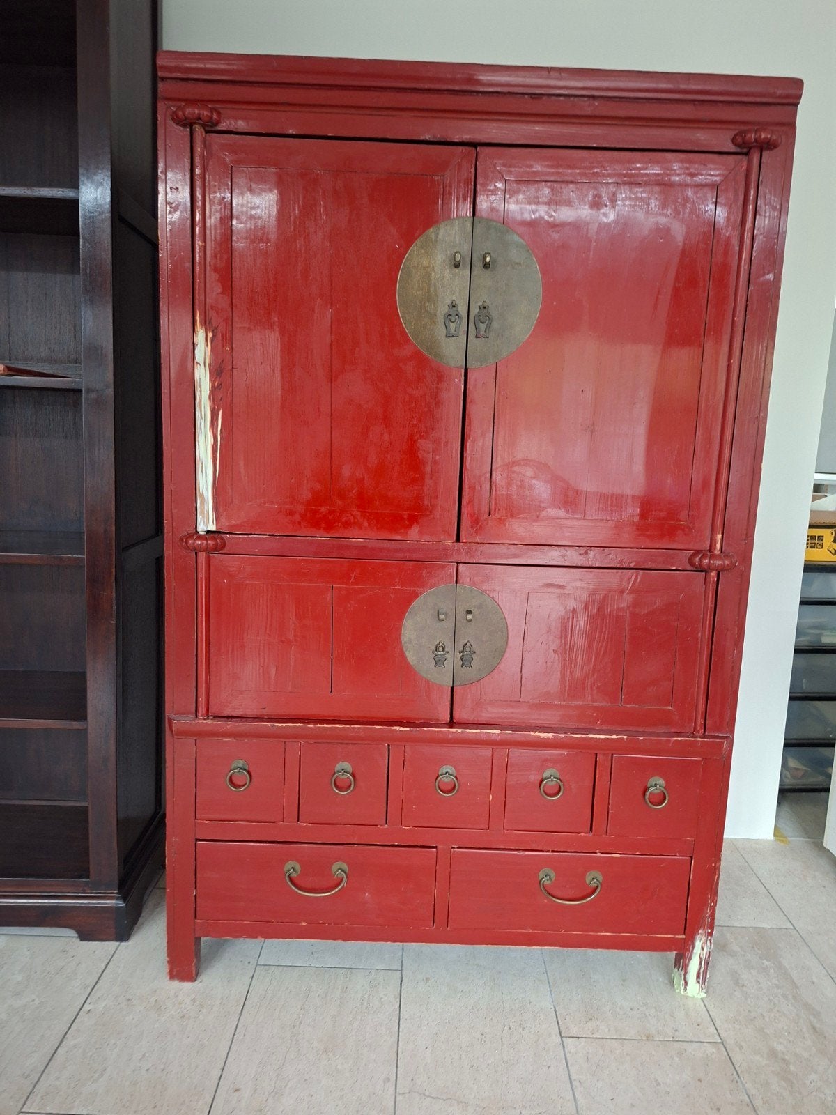 Antieke chinese kast met vele lades en deuren., Ophalen of Verzenden