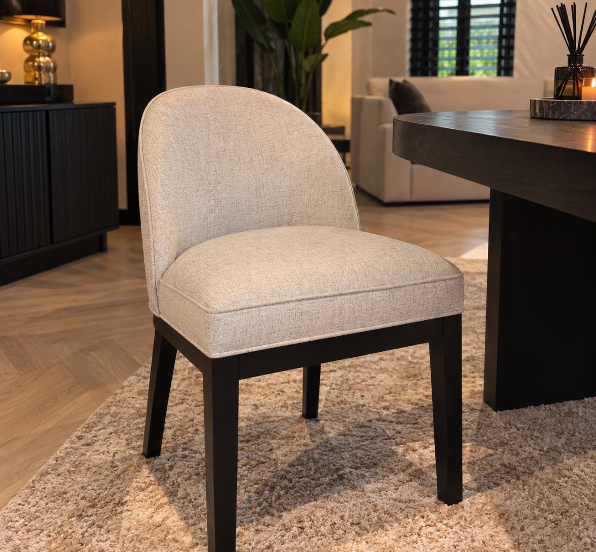 OUTLET | Luxe Beige Stoel – Modern Design 6 STUKS, Ophalen of Verzenden, Nieuw, Overige kleuren, Vijf, Zes of meer stoelen