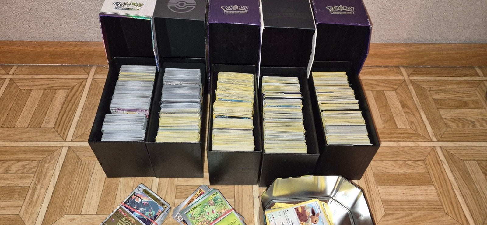 Grote Pokemon kaarten collectie, Ophalen of Verzenden, Zo goed als nieuw, Meerdere kaarten, Foil