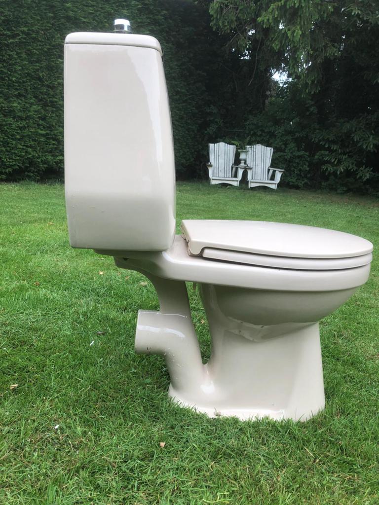 Vintage beige roze badkamer Sphinx toilet bad en mengkraan, Ophalen, Gebruikt, Met bad