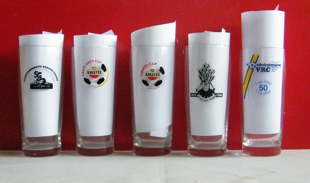 Amstel Bier Glazen -6-, Verzamelen, Biermerken, Ophalen, Zo goed als nieuw, Glas of Glazen, Amstel