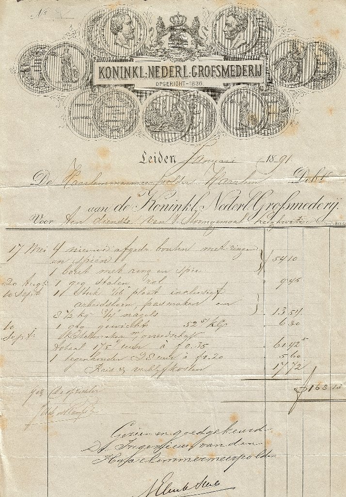 litho "Briefpapier Koninklijke Nederlandsche Grofsmederij", Ophalen