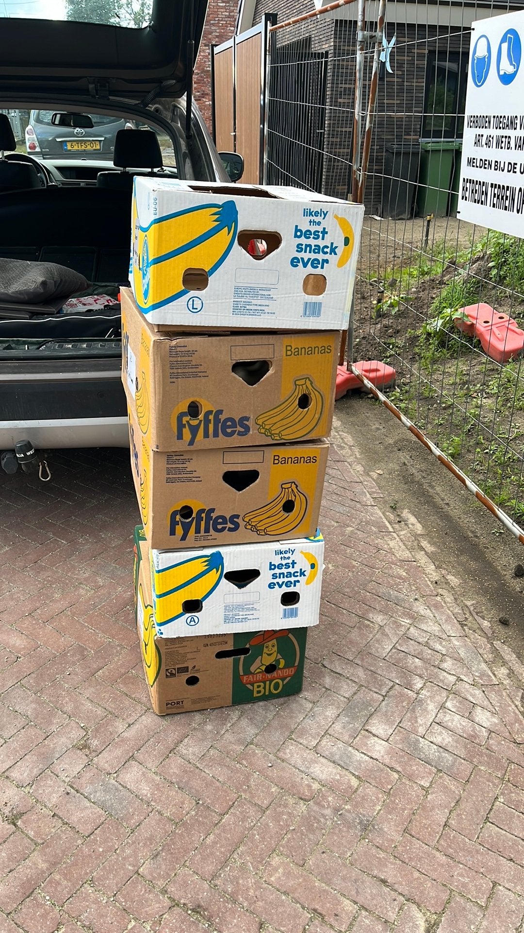 GRATIS Bananendozen verhuisdozen heel veel, Doe-het-zelf en Verbouw, Ophalen, Doos, 50 tot 75 cm, Zo goed als nieuw