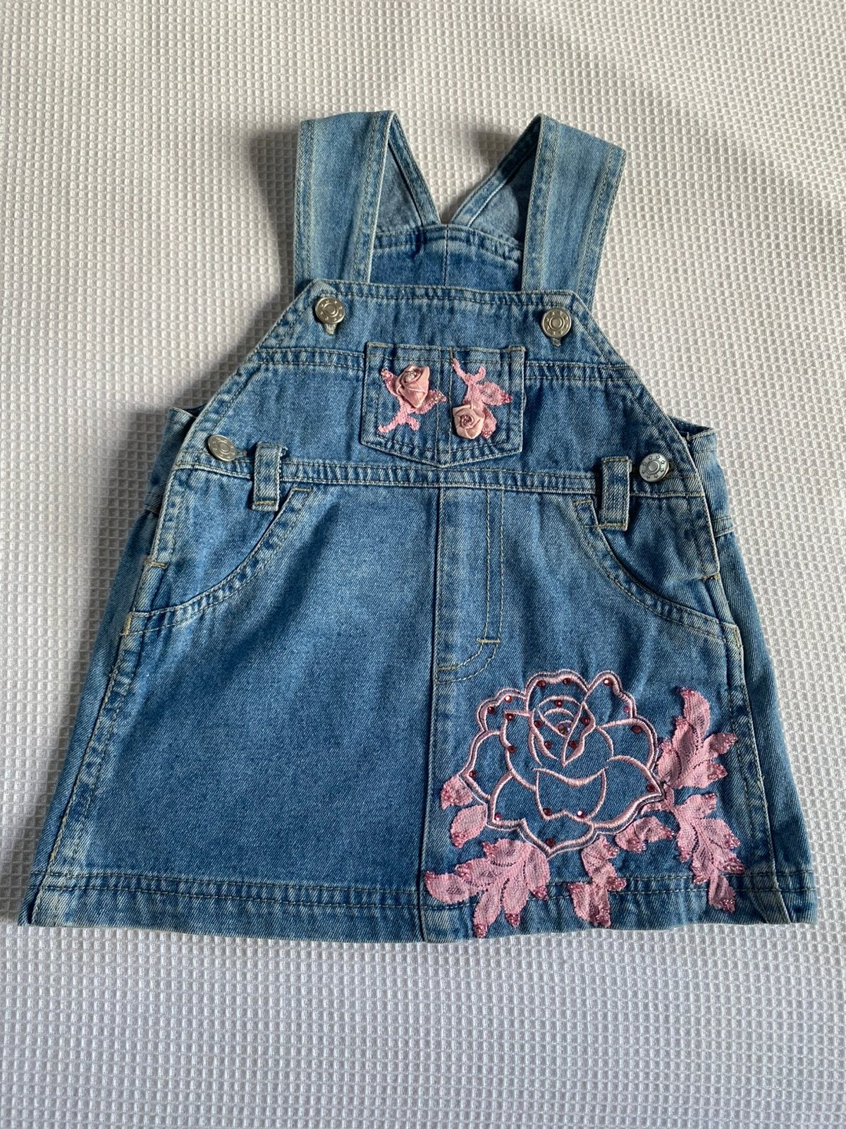 Baby jeans jurkje naat 74, Kinderen en Baby's, Ophalen of Verzenden, Zo goed als nieuw, Meisje, Jurkje of Rokje