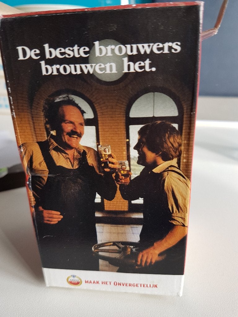 Amstel bierglas in doos, reclame klassieker 1974, nieuw, Verzamelen, Biermerken, Ophalen of Verzenden, Nieuw, Glas of Glazen, Amstel