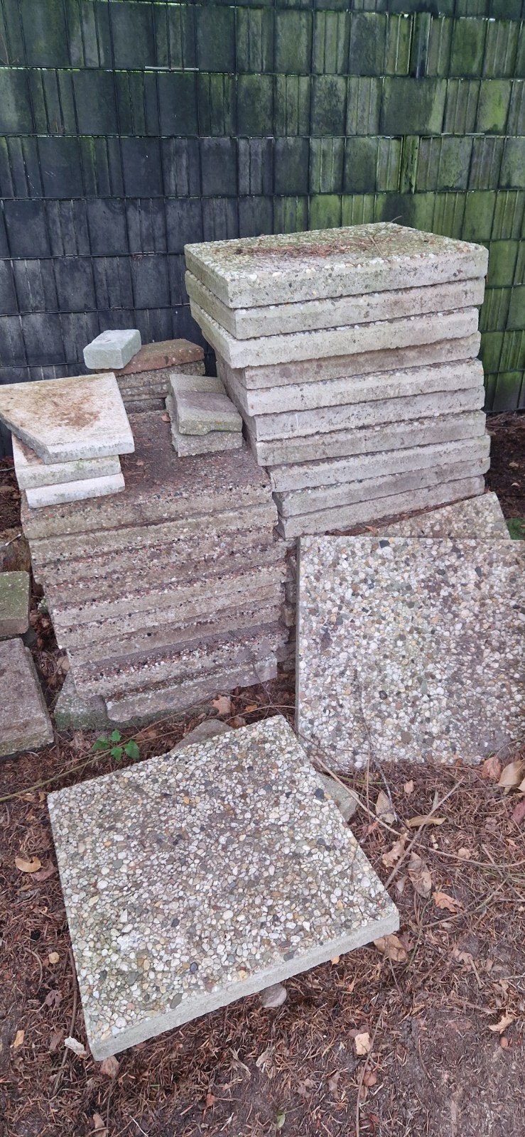 Grindtegels, Ophalen, Gebruikt, Beton, Terrastegels