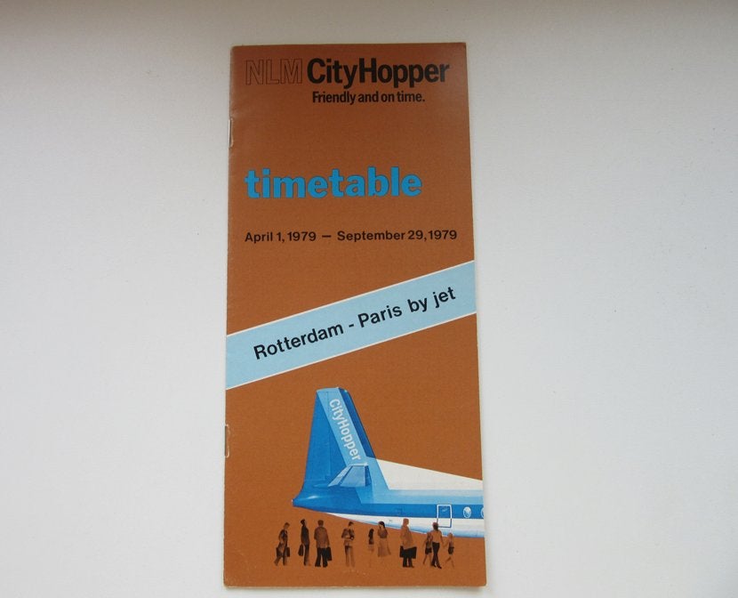 NLM CityHopper timetable  april 1979-sep 1979, Verzamelen, Verzenden, Gebruikt, Overige typen