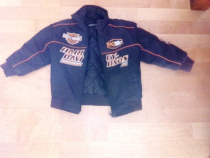 Harley Davidson jas maat 104 - rits defect, Ophalen, Gebruikt, Jongen of Meisje, Jas