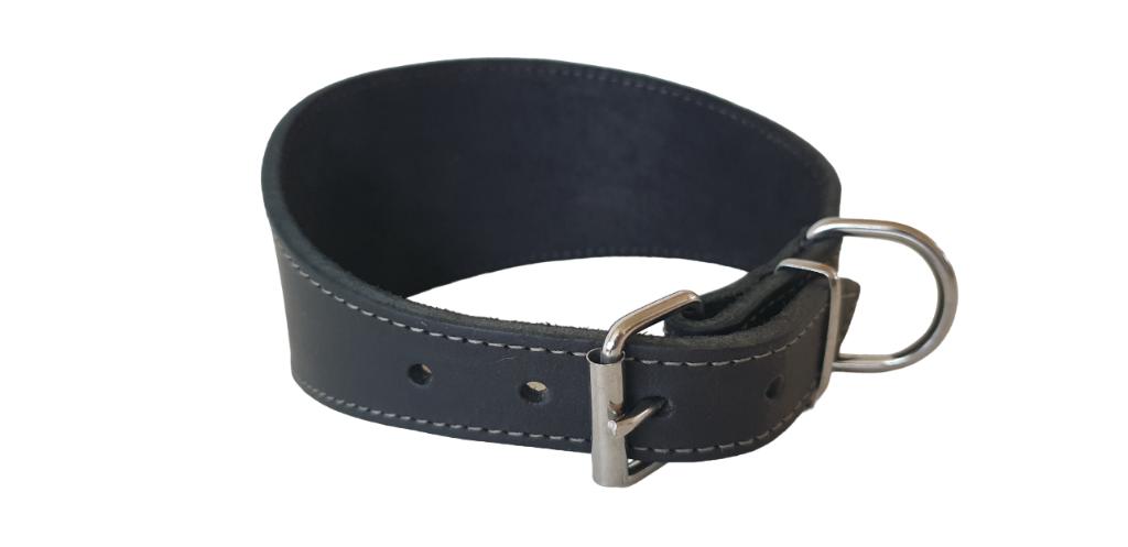 JACK & VANILLA Whippet Halsband Vetleder Zwart 35-40 cm -XX%, Ophalen of Verzenden, Handgemaakt, Nieuw