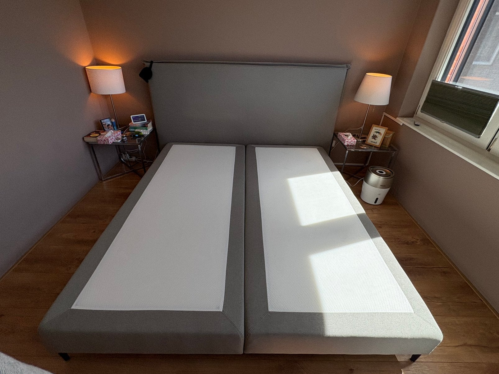 Matt Sleeps Original Boxspring — 180210cm, king size, grijs, Huis en Inrichting, Slaapkamer | Boxsprings, Ophalen, 210 cm, Tweepersoons