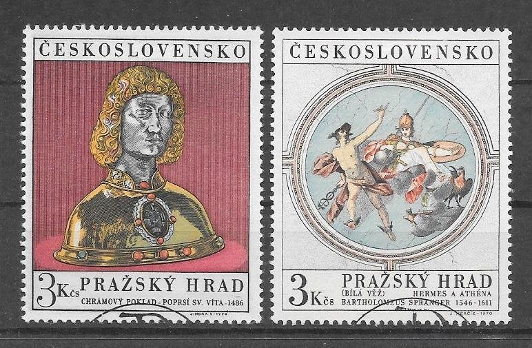 Tsjechoslowakije 1970  Burcht van Praag, Verzenden, Overige landen, Gestempeld