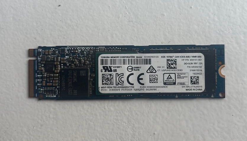 512GB Nvme SSD, Ophalen of Verzenden, Gebruikt, Laptop, Overige aansluitingen