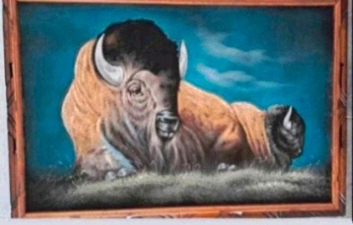 Del rio schilderij flueel / del rio velvet Native American, Verzamelen, Ophalen, Huis en Inrichting